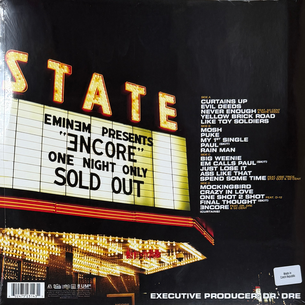 Eminem ‎– Encore 2LP (Европа 2025г.) Blue Т