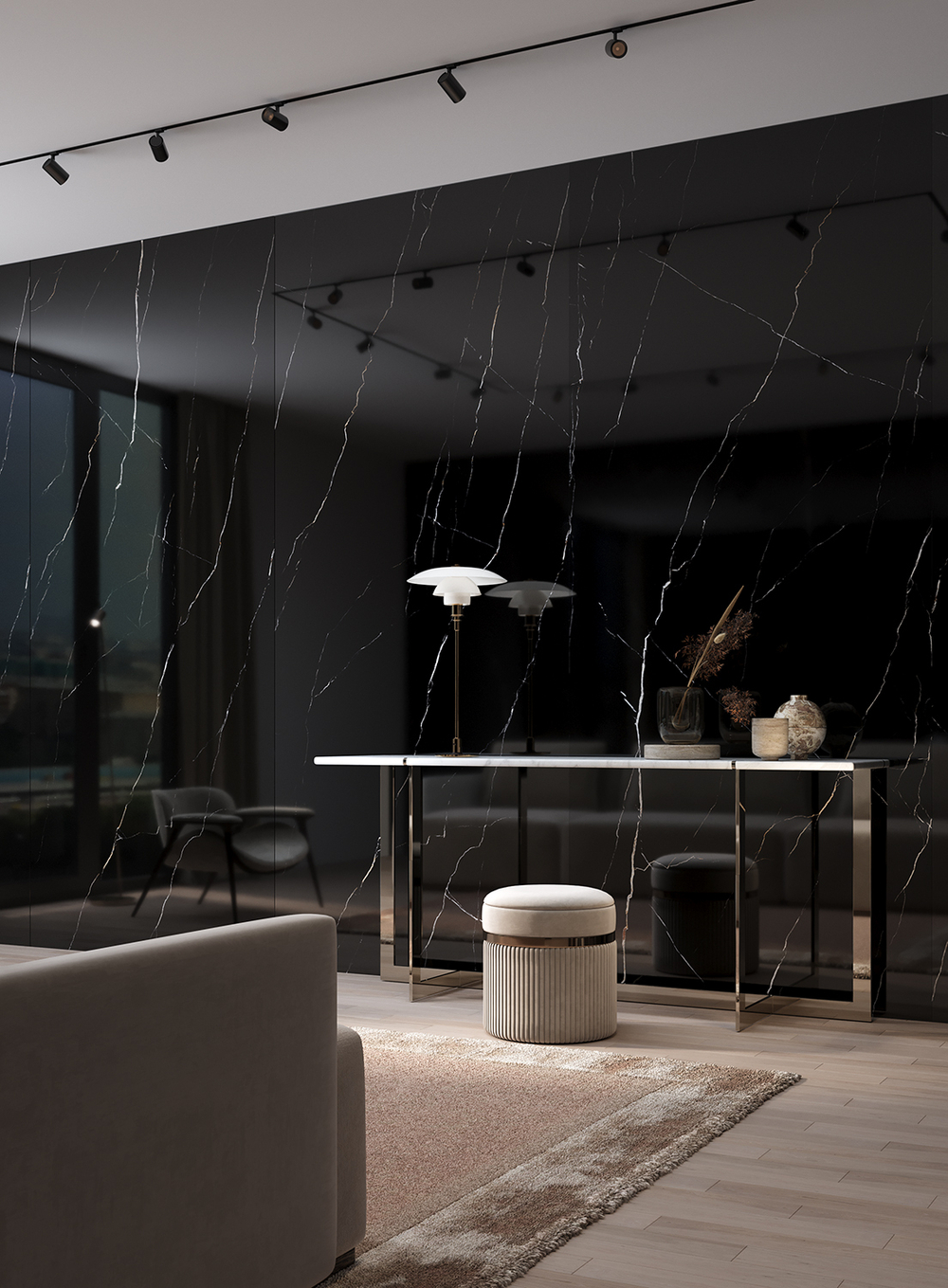 StaroSlabs Double Polished Marquina Olpse Luminous 120x280