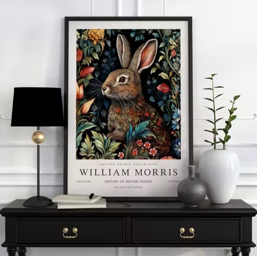 Постер "Заяц" William Morris (Уильям Моррис), 30x40 см