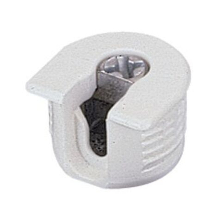 Эксцентриковая стяжка быстромонт.комплект(Rafix).Белый.(эксцентрик+дюбель под саморез)D20 мм