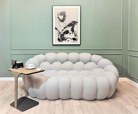 Двухместный диван Bubble 176 см, серый