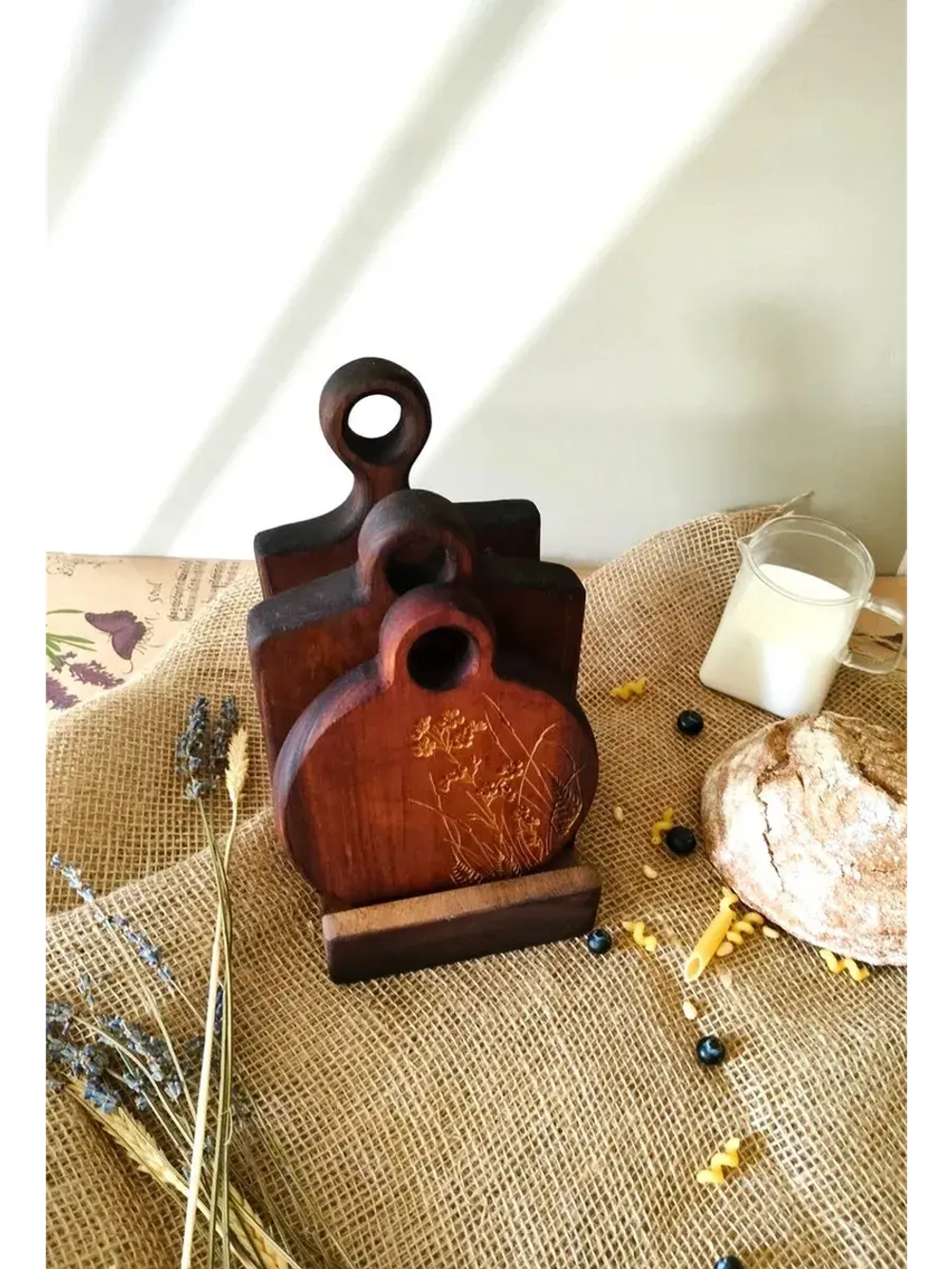 Набор досок разделочных из дерева сервировочных 3 шт.