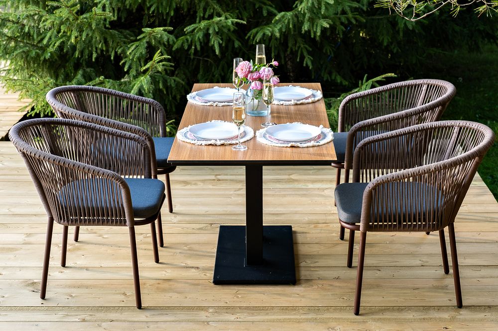 "Каффе Дабл" обеденная группа на 4 персоны, цвет "дуб"