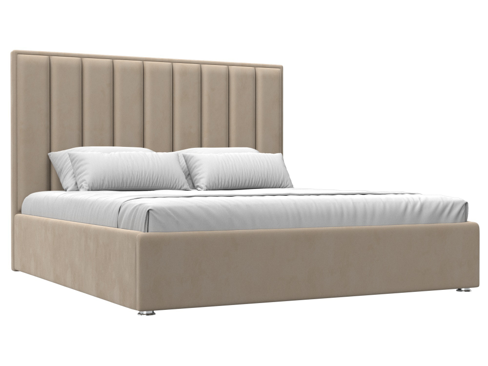 Кровать интерьерная Афродита 180, Бежевый, Велюр, 120576