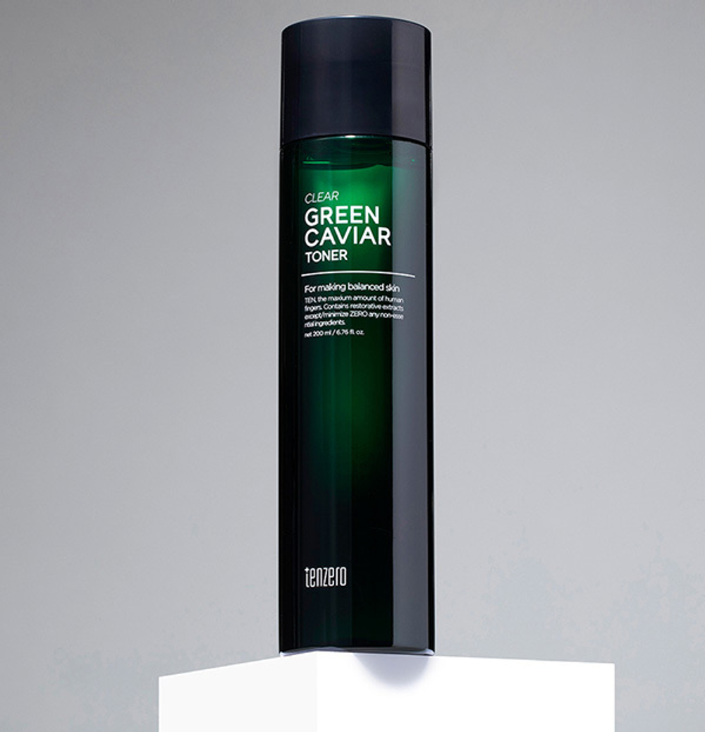Выравнивающий тонер с экстрактом Морского винограда Tenzero Green Caviar Clear Toner 200мл