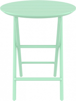 Стол пластиковый складной Siesta Contract Helen Folding Table Ø60, опаловый зеленый