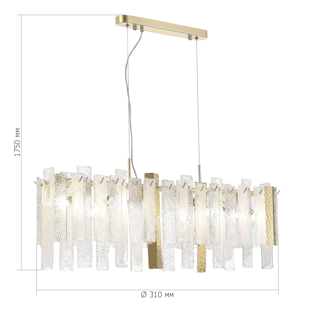 SL1636.203.08 Люстра подвесная ST-Luce Золотистый/Белый, Золотистый E14 8*40W SCOLARE