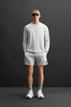 ZARA БАЗОВАЯ СПОРТИВНАЯ ФУТБОЛКА, ЖЕМЧУЖНО-СЕРЫЙ