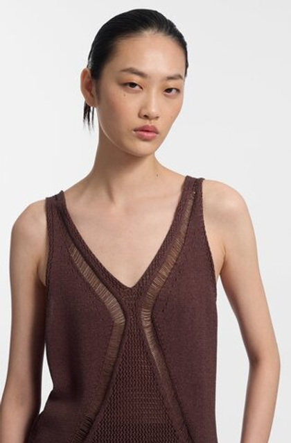 BOSS Топ вязаный с ажурными вставками