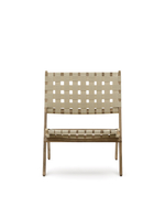 Складное кресло Chabeli из массива акации и шнура кремового цвета