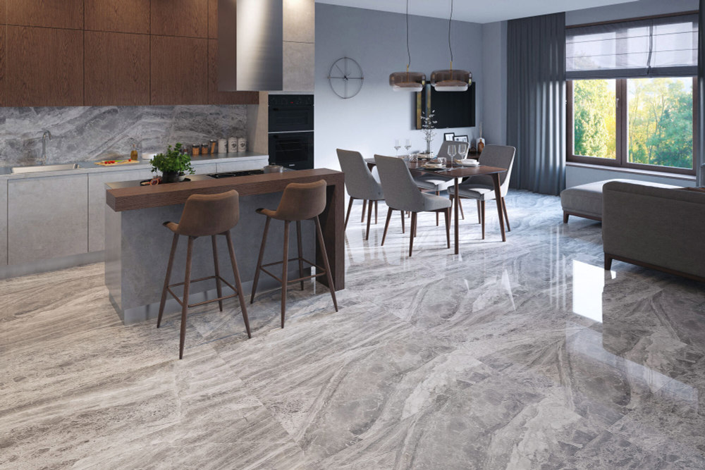 Керамогранит Piemont 60x120 см 1.44 м² полированный цвет серый