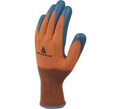 Перчатки VE733 полиэстеровые с латексным покрытием Delta Plus VE733OR10