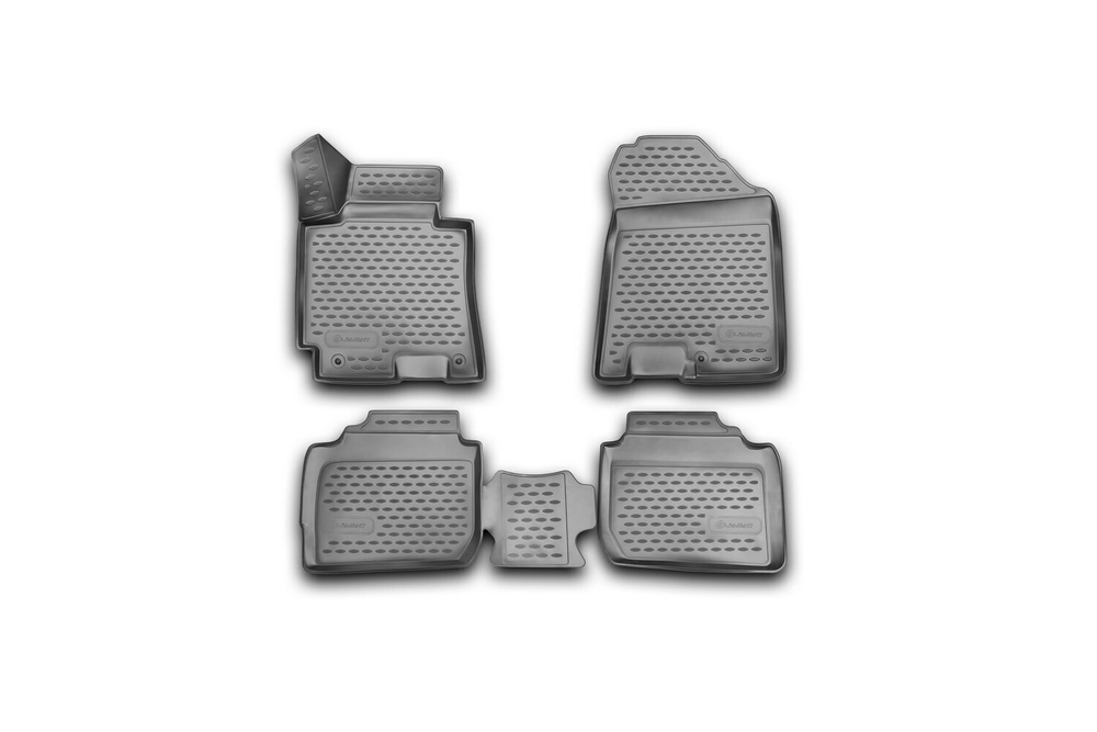 Коврики Standard, 3D в салон KIA Cerato, 2013-2018, 4 шт. (полиуретан, чёрные) Element.NLC.3D.25.48.210