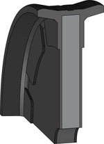 A801-020 Пневматическое уплотнение поршня 20-5,2-8