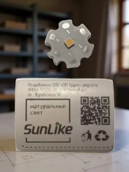 Светодиод с высокой цветовой передачей на матрице SunLike 3030 3.2-3.4V 65-50mA 2700K CRI95 3х3мм Seul Semicindoctor