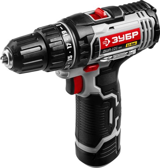 Дрель-шуруповерт в кейсе,ЗУБР ДШЛ-121 КН