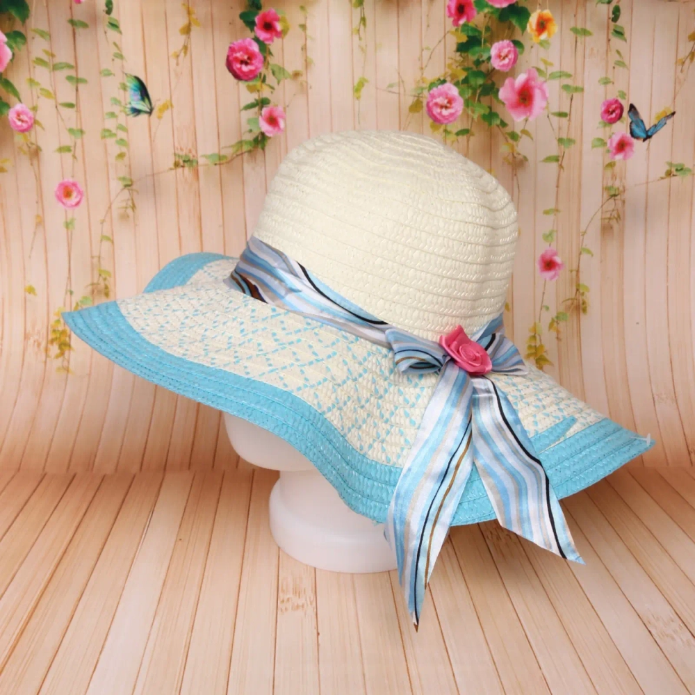 Шляпа женская с широкими полями «TiraMiSu- Ассоль», микс 6 цветов, р58, ширина полей 10 см