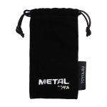 Золотистая коническая анальная пробка 7см с фиолетовым кристаллом ToyFa Metal 717004-15