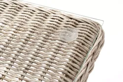 "Латте" плетеный стол из искусственного ротанга 200х90см, цвет бежевый