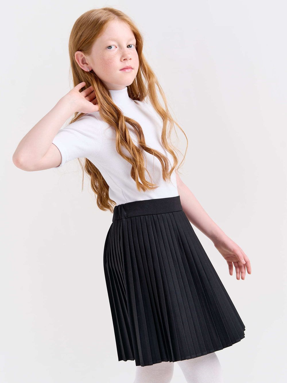 Юбка плиссе "Черная" 7+