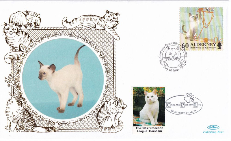 Конверт Первого дня Острова Олдерни от 19 июля 1996 года с маркой и спецгашением