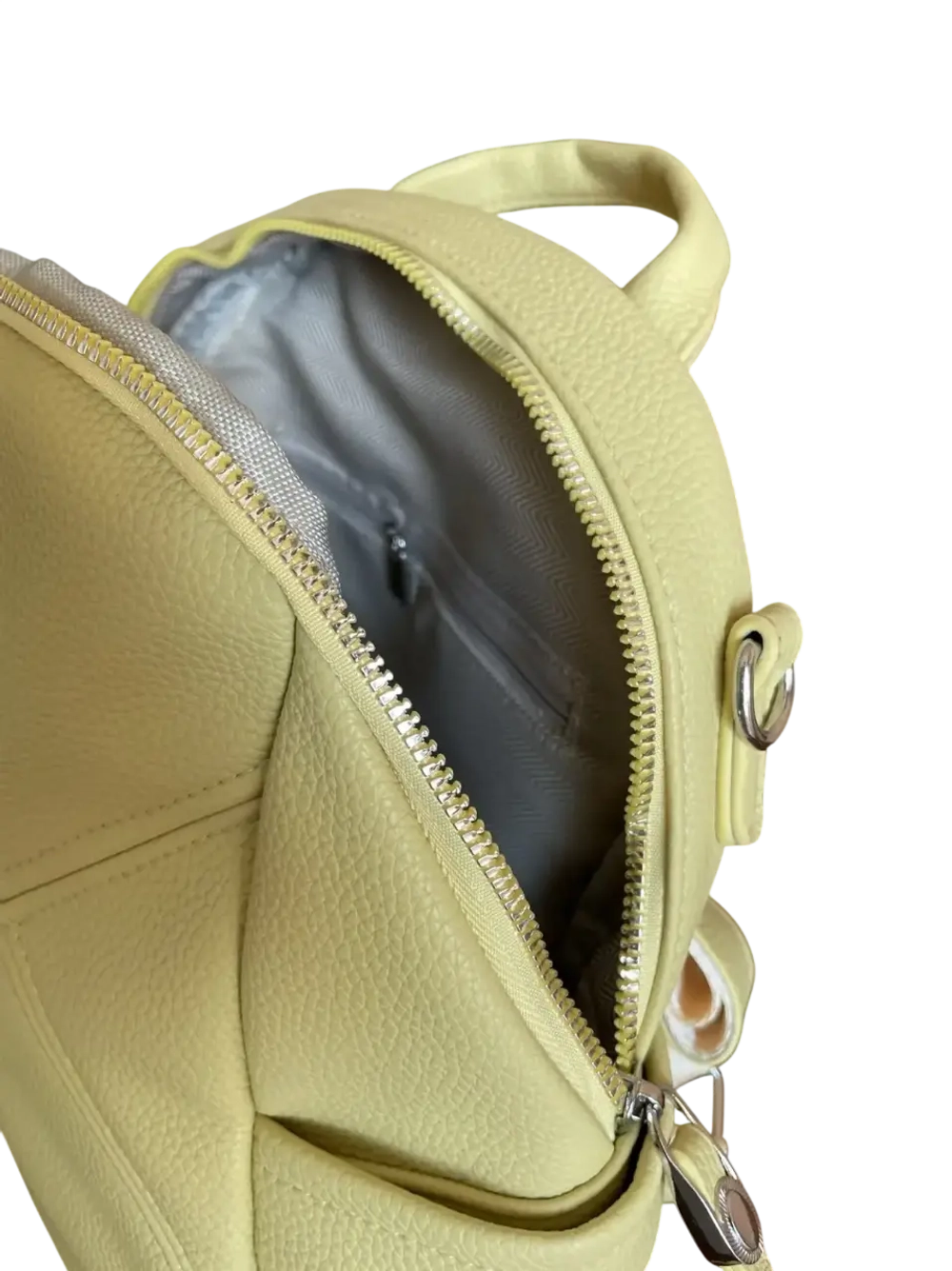 Рюкзак-сумка женская из экокожи зелёная QOZA