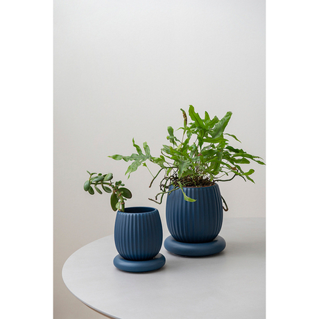 Горшок цветочный 1.2л Tkano Edge темно-синий