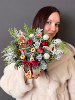 Новогодняя композиция в кружке «Русские традиции»