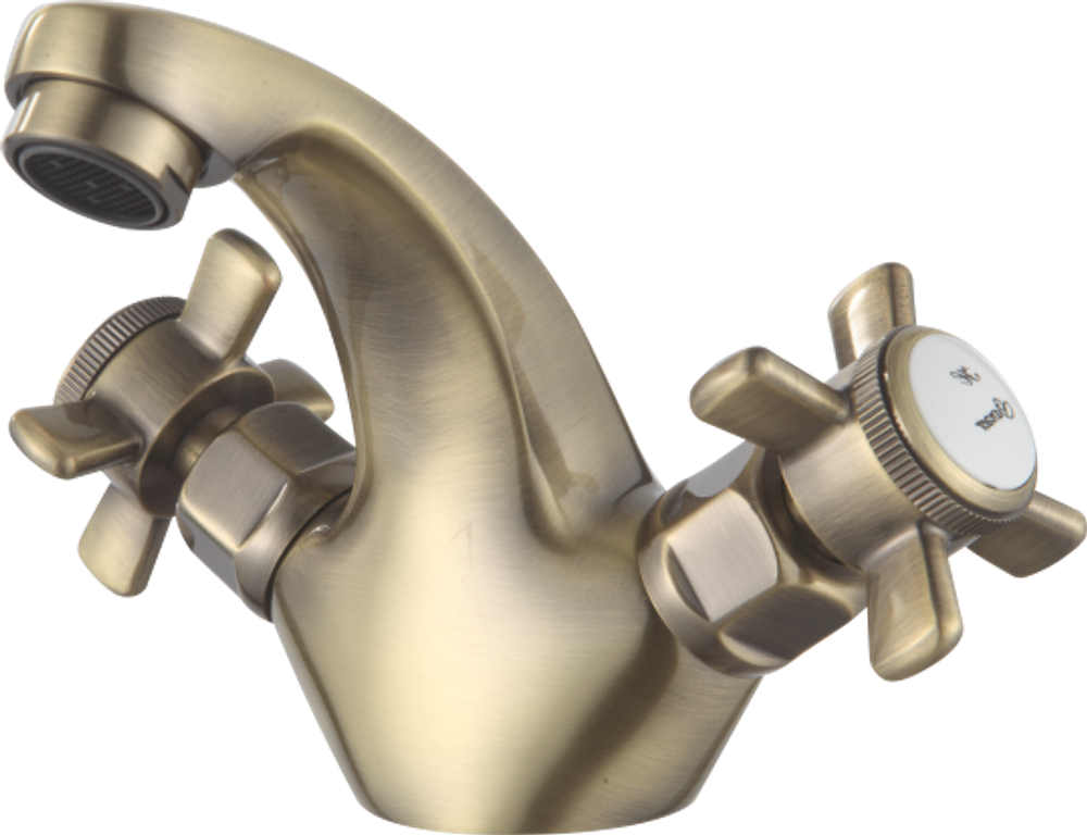 15012-D Смеситель для умывальника (БРОНЗА) "GANZER