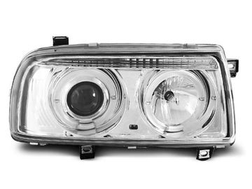 Передние фары angel eyes chrome для VW Vento