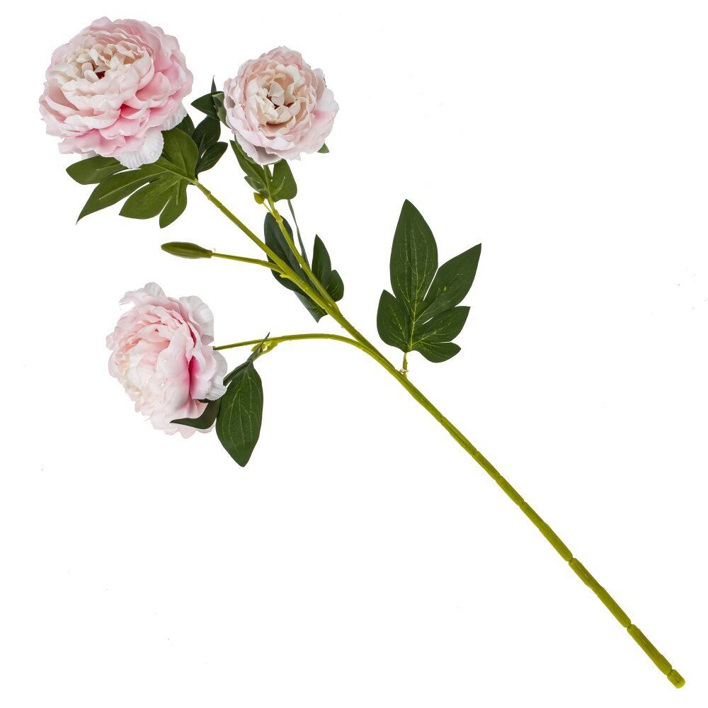 GAEM Цветок искусственный с каплями росы "Пион", L18 W15 H67 см