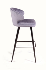 Стул барный Richard ромб, бархат серый 27