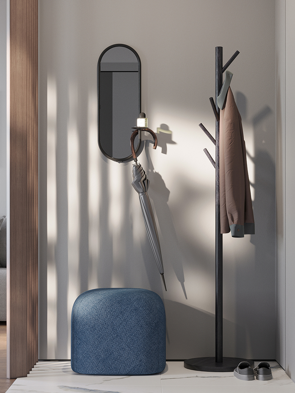 Вешалка напольная Bergenson Bjorn Forsty, 173 см, черная