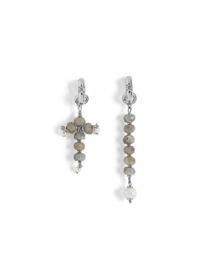 Серьги "Pearl Labrador" Silver