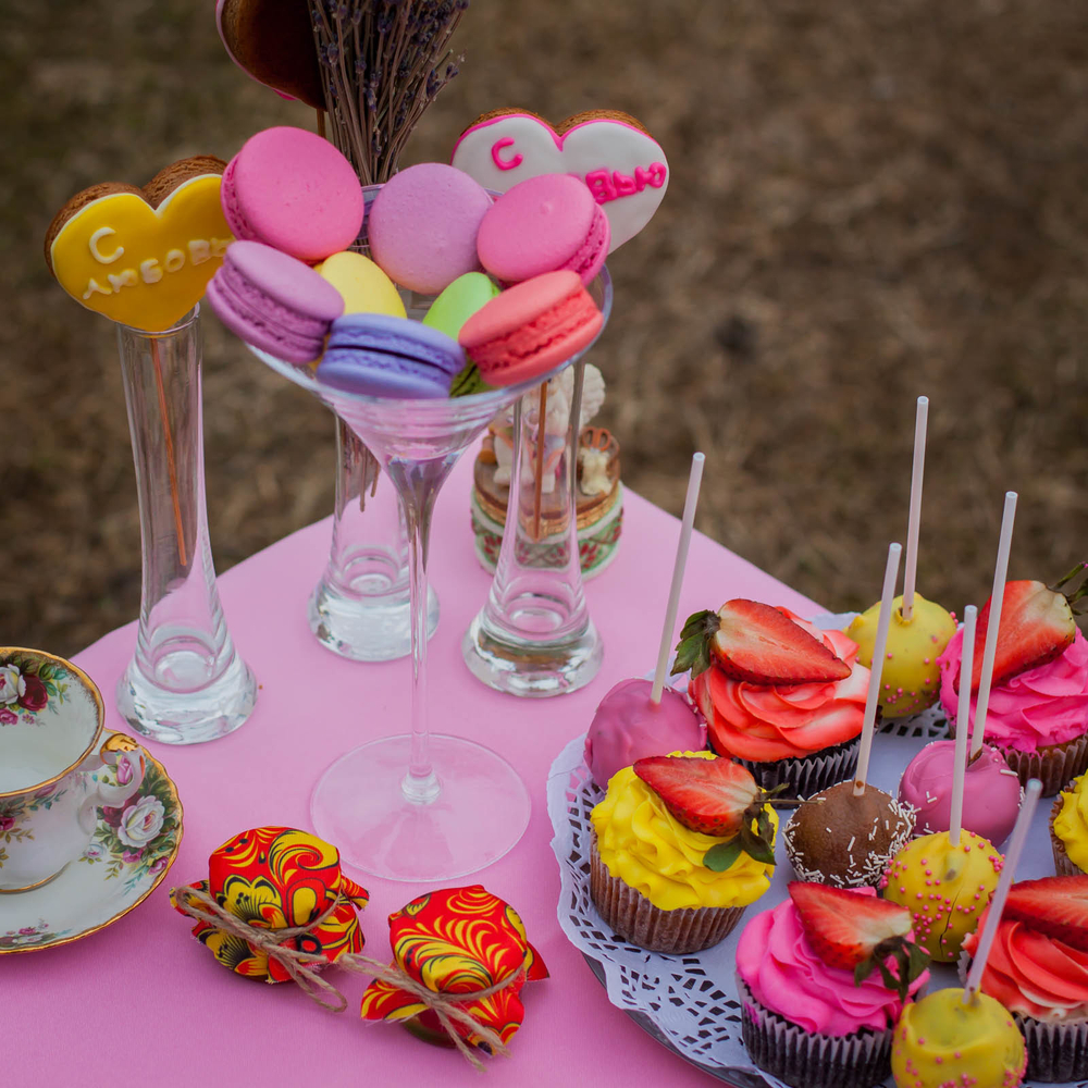 Бонбоньерка с медом на свадьбу, 35 грамм, стиль "Хохлома"