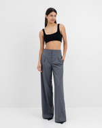 Брюки широкие со складками