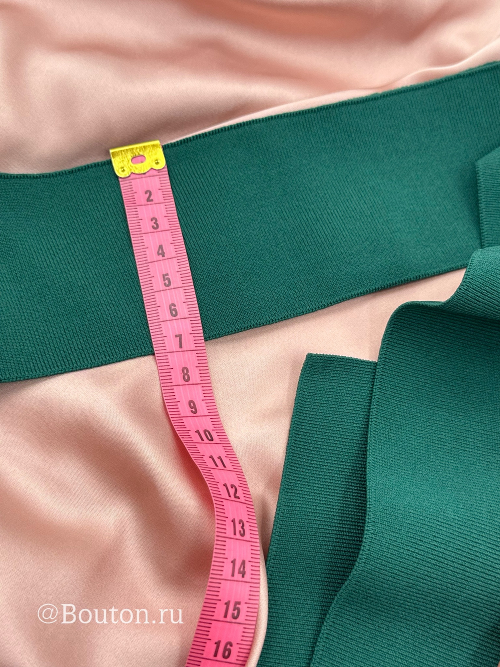 Подвяз трикотажный зеленый (изумрудный) 0,9 м, ширина 7 см