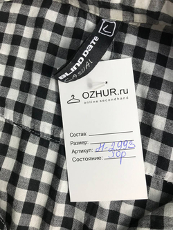 Блузка Blind Date в клетку, маркировка L, визуально на 48 размер