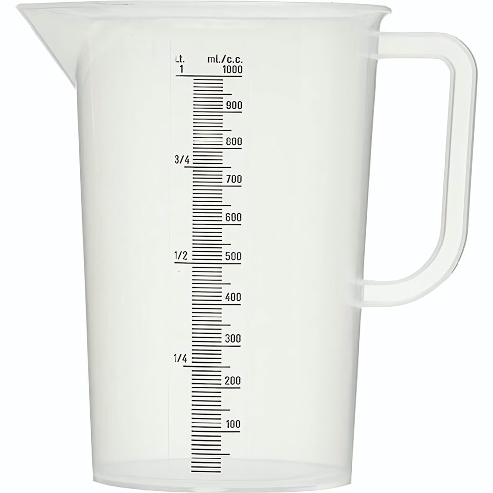 Кувшин мерный;полипроп.;1л;D=11,5,H=17см;прозр. (Цвет: прозрачный)