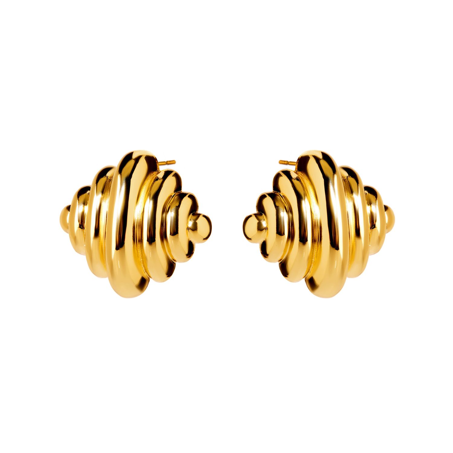 Серьги Puffy Croissant Earrings