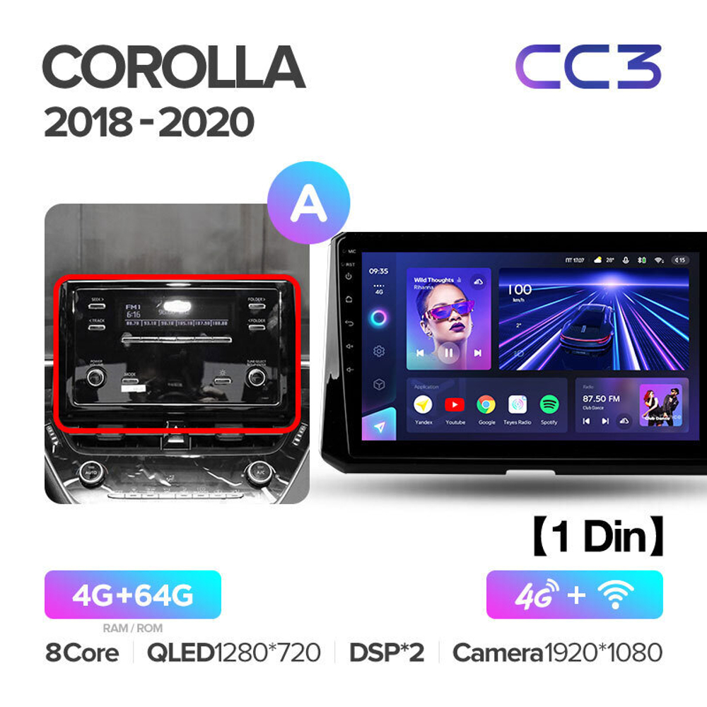 Teyes CC3 10" для Toyota Corolla 2018+