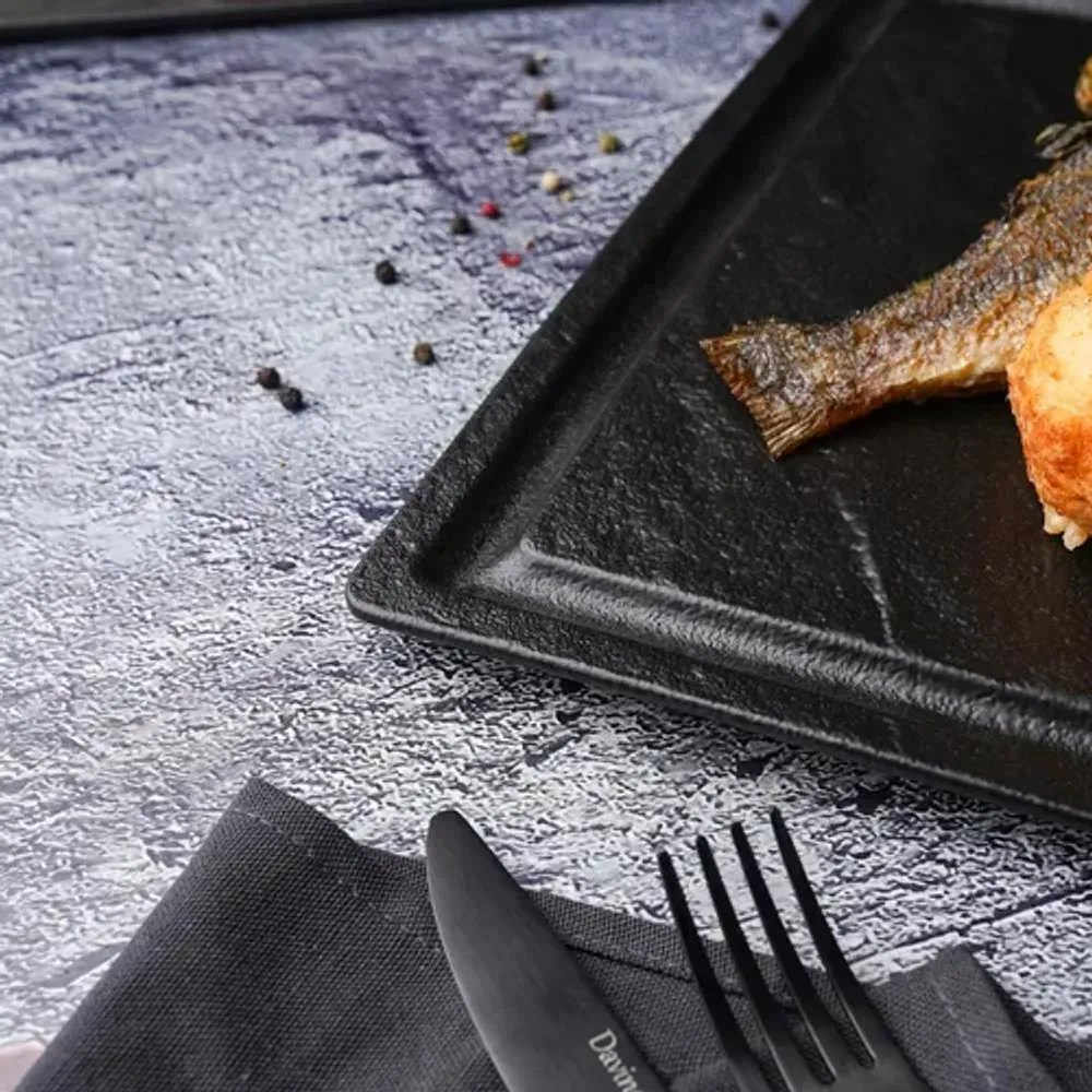 Блюдо прямоугольное 42*28 см h1,6 см Black Raw Stellar P.L. Proff Cuisine [1]