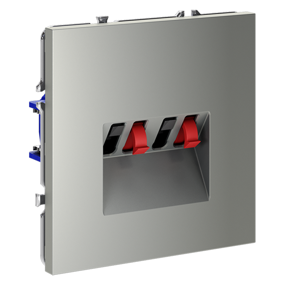 Розетка акустическая встраиваемая 4-местная, (сталь) Voltum S70 VLS060305