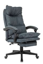 Кресло руководителя Бюрократ CH-820MSG-F синий 38-416 крестов. пластик подст.для ног