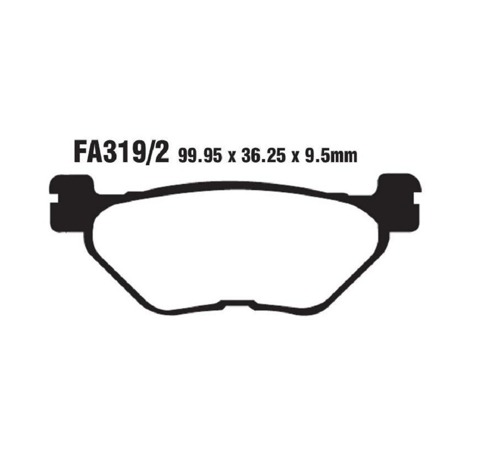 Тормозные колодки EBC FA319/2HH Metal зад YAM FJR1300