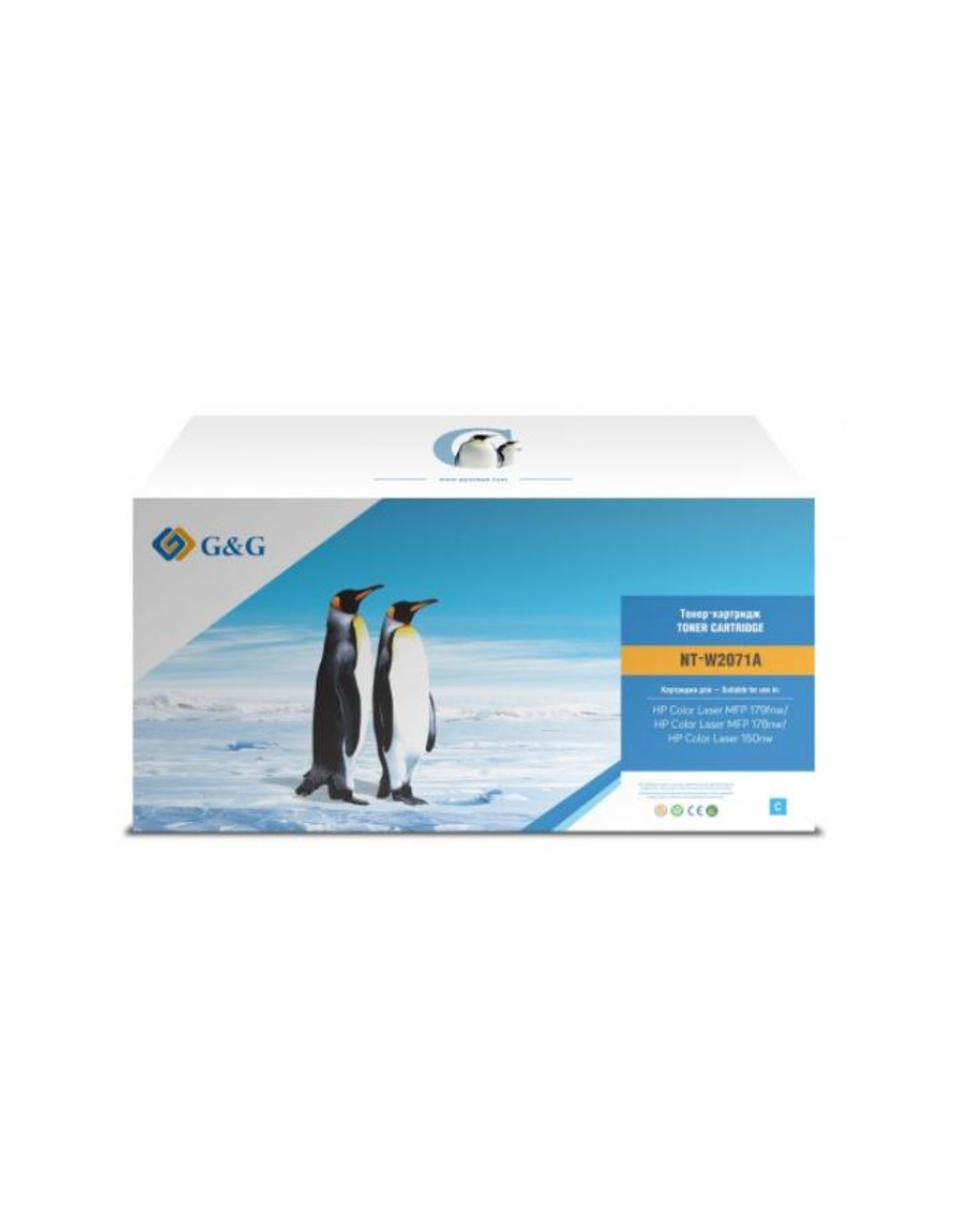 Cartridge G&G 117A для HP CL 179f/178/150, с чипом (700), голубой (аналог W2071A)