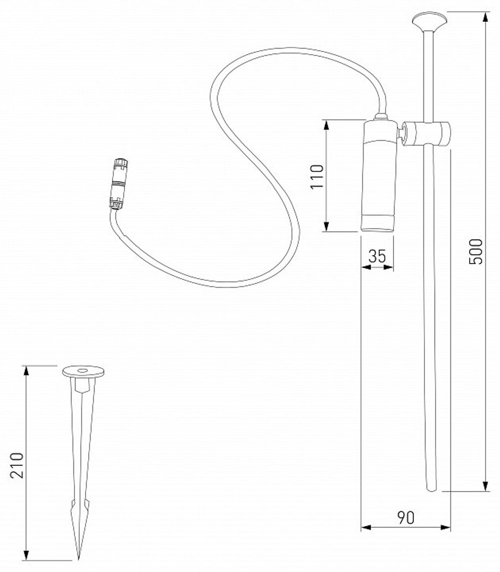 Наземный низкий светильник Elektrostandard Covert a066694