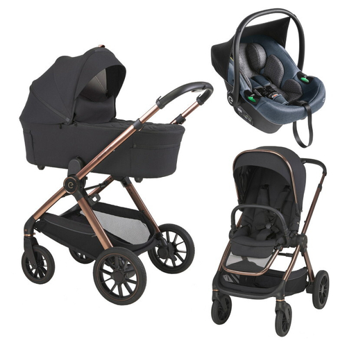 Детская коляска 3 в 1 Espiro Code 2025 и автокресло Pi Gray blue 10 clever black/ Серый/синий (Gray blue 103)