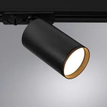 Трековый однофазный светильник 1*GU10 A1519PL-1BK черный Flame Arte lamp