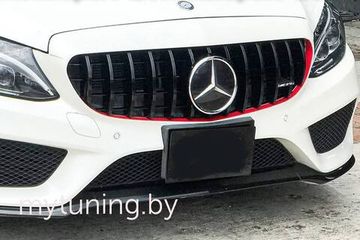 Решетка радиатора V.1 глянцево - черный для Mercedes C class W205 2015-2017